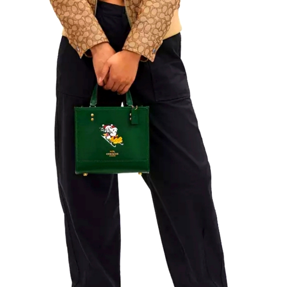 New! Disney X Coach Dempsey Tote 22 with Sled Motif
